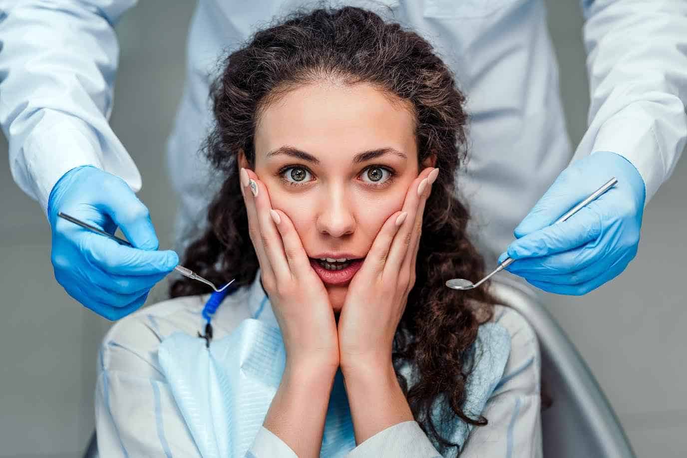 Female Showing Dental Anxiety During Treatment | Smile Virtual