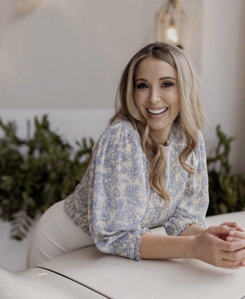 Beautiful Happy Woman Holding Hands on Table | Smile Virtual